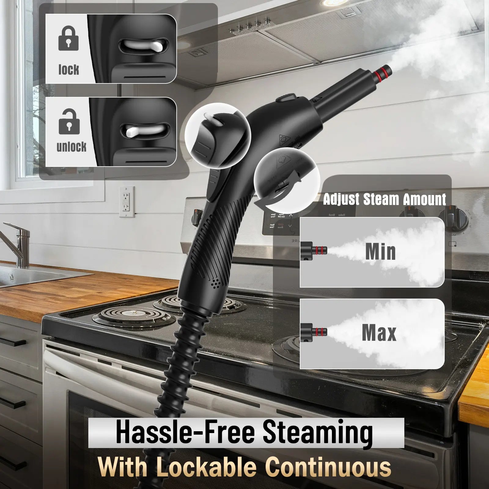 Upgrade Steam Cleaner with 1.5L Tank