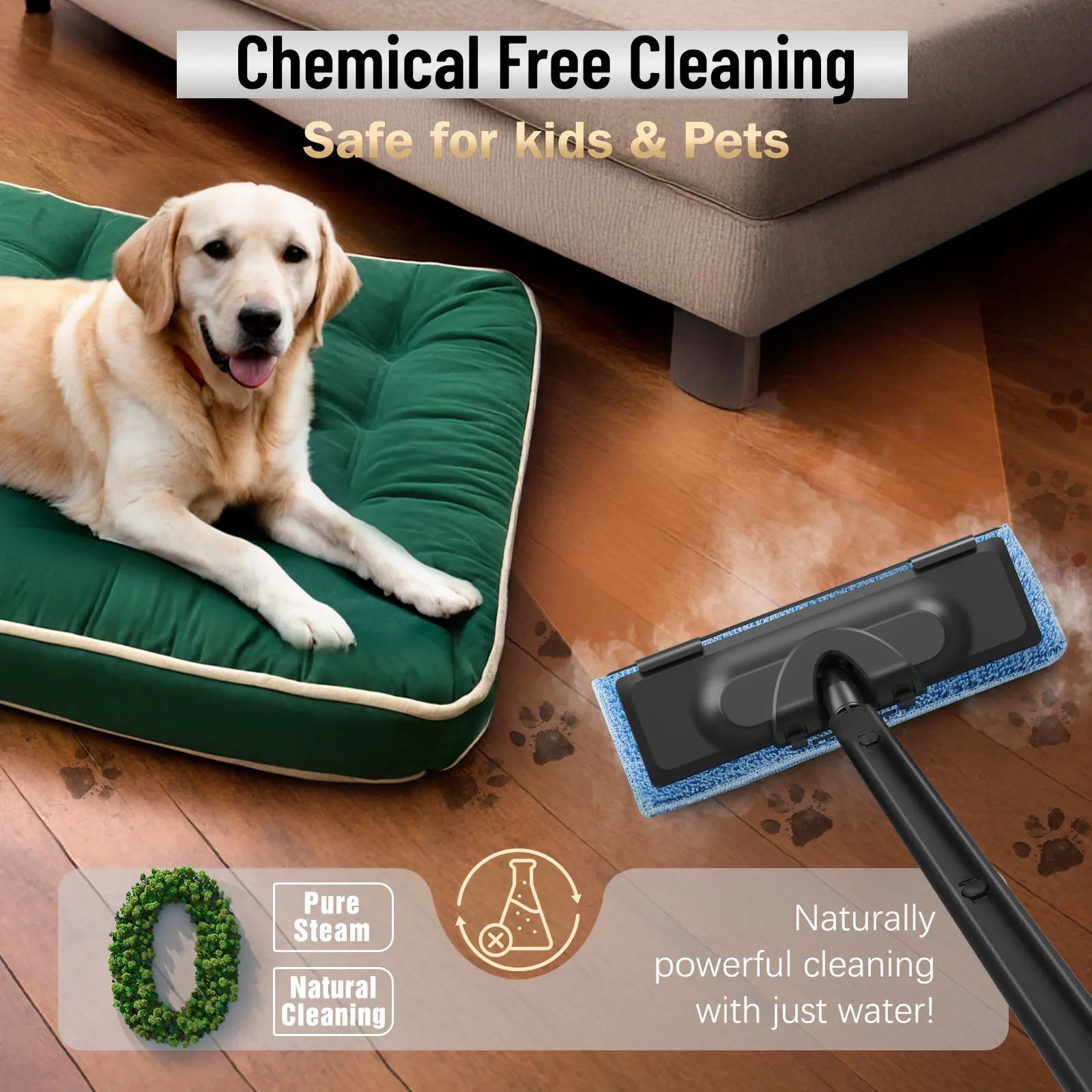 Upgrade Steam Cleaner with 1.5L Tank